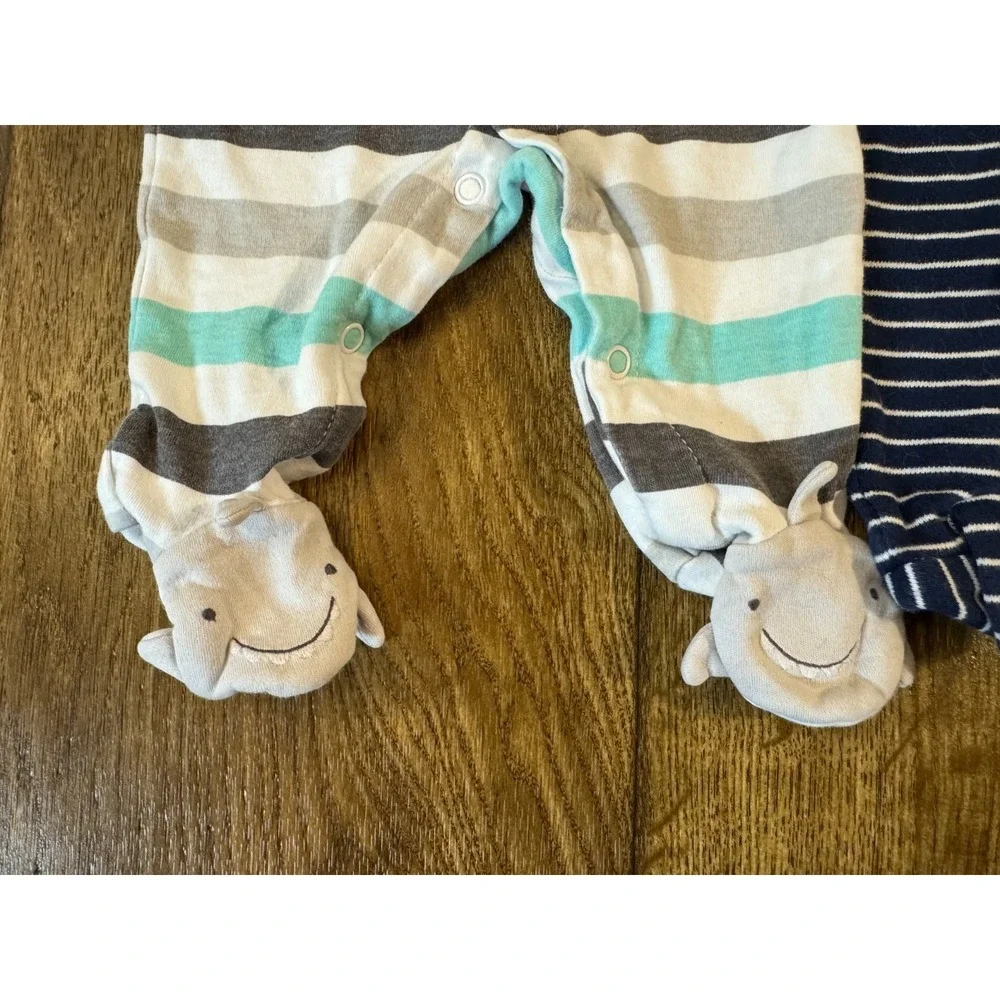Carter's Baby Boy Sleepers Newborn Clothes Footies Lot Bundle Sleep N Plays Dog